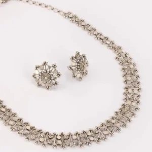 Oxidized Silver Necklace Set