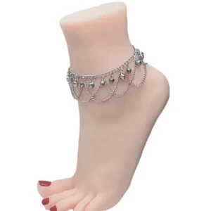 Fashion Gold Color Silver Color Ethnic Tassel Bell Anklets For Women